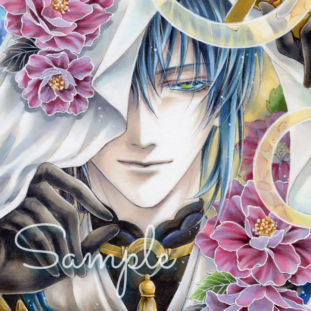 m*a様 手描きイラスト◆ファンアート【三日月宗近 朧】