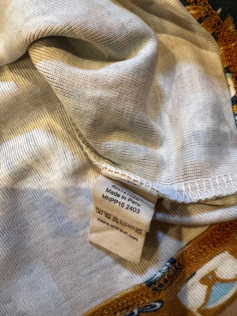 極美品 Misha and Puff REC TEE 4Y MARI GOLD