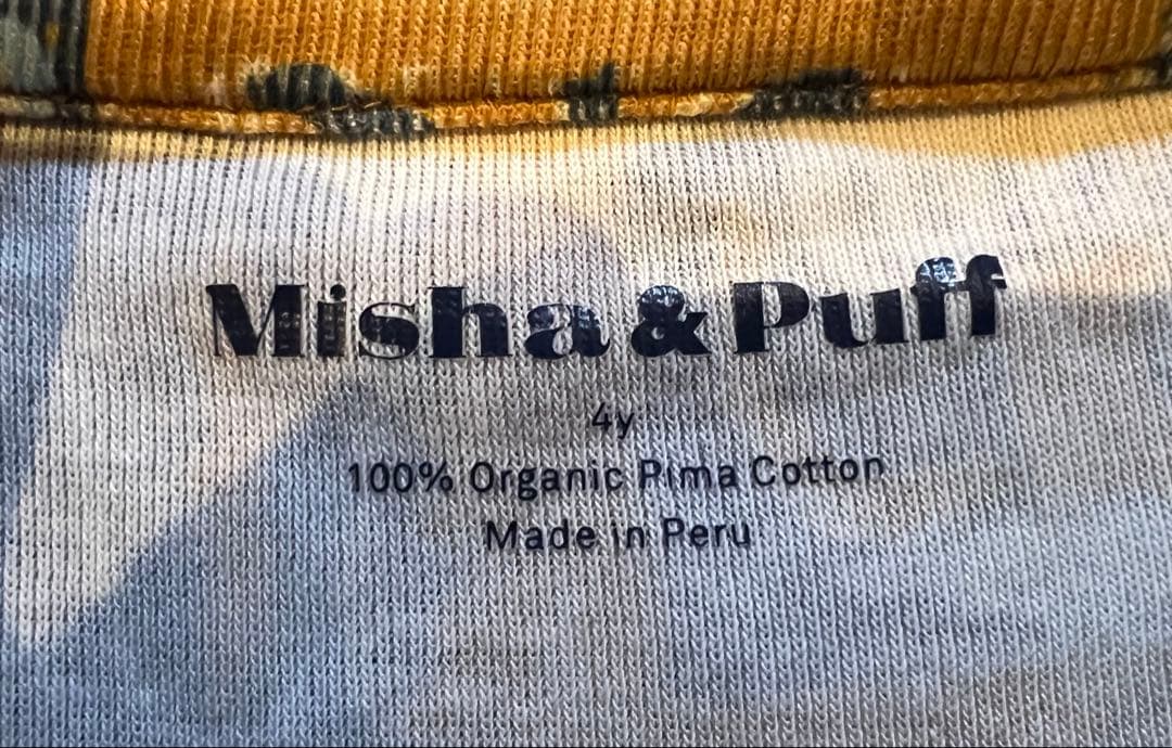 極美品 Misha and Puff REC TEE 4Y MARI GOLD