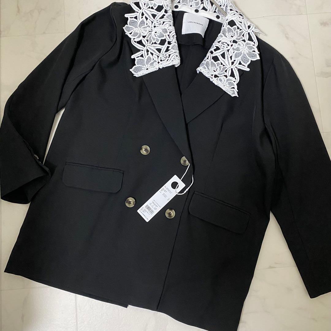 現行品✨新品タグ付き✨LAGUNAMOON レースデタッチドカラージャケット