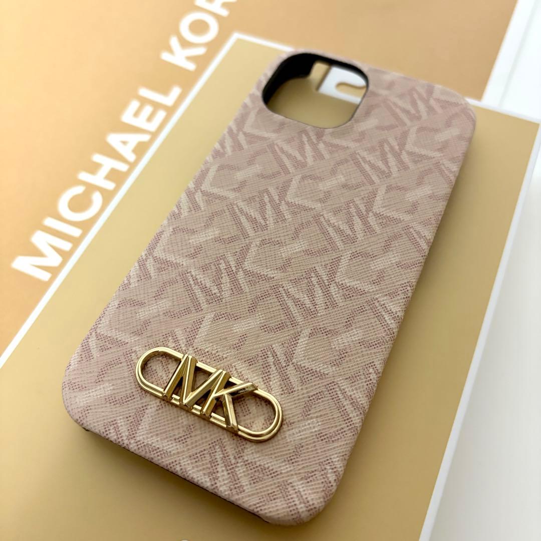 マイケルコース☆新品☆ロゴ iPhone 15ケース MagSafe/ピンク