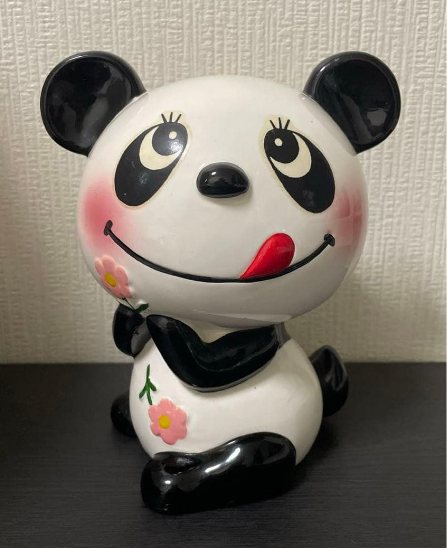 最終値下げ　昭和レトロ　内藤ルネ　パンダ貯金箱　ルネパンダ　陶器