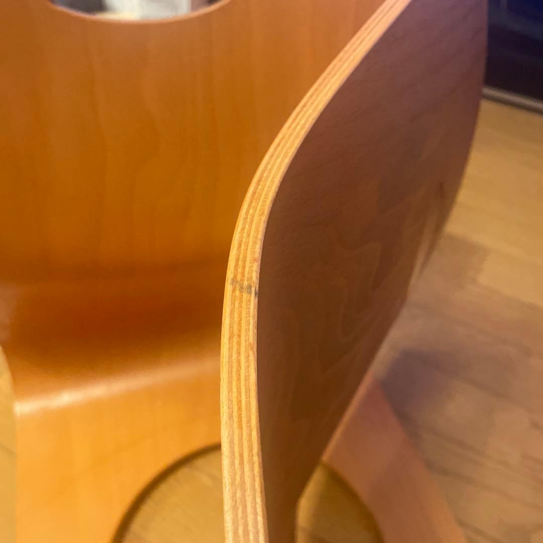 穴あきデザイン 木製座椅子　5脚