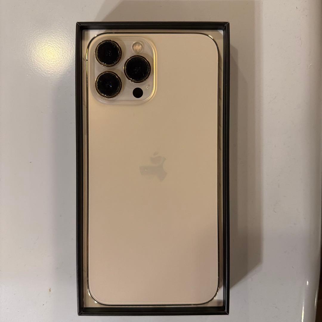 iPhone 13 Pro Max 256GB ゴールド箱・純正ケーブル付