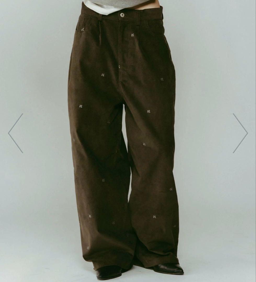 未使用^_^knuthmarf★別珍刺繍パンツ