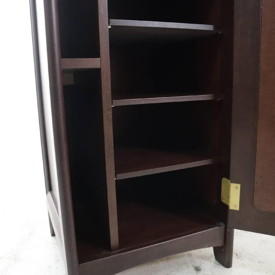 カリモク家具 キャビネットタイプ スリッパラック 5段 電話台 引き出し付き