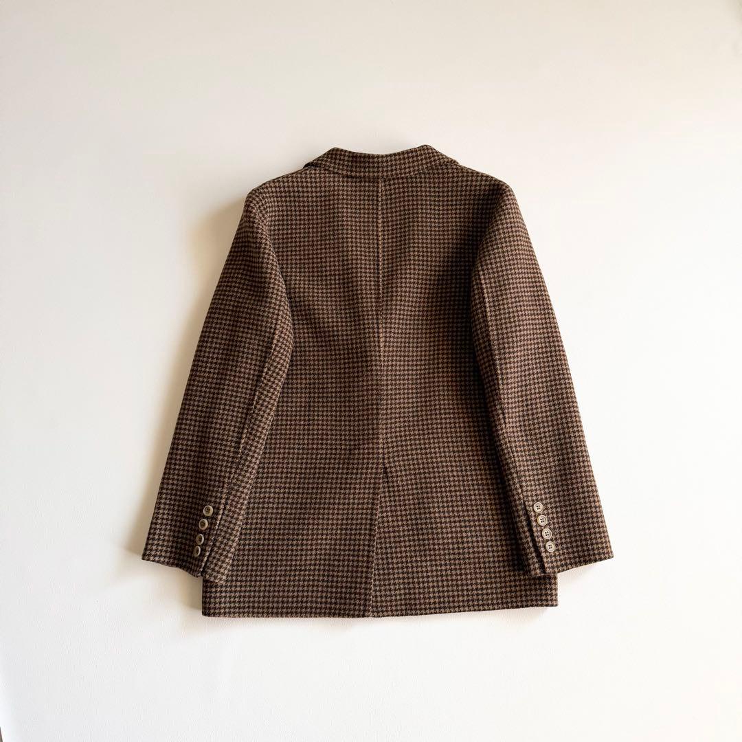 【トゥデイフル】千鳥格子 チェック柄 ウール混 テーラードジャケット36