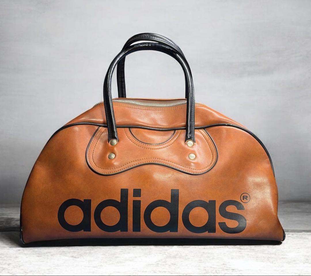 【激レア】adidas ボストンバック　ヴィンテージ 70s 合成皮革 日本製