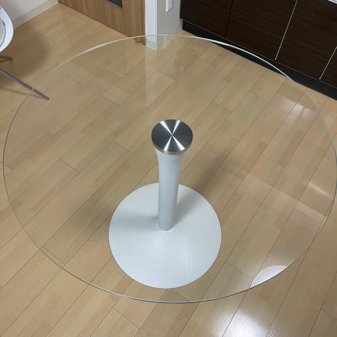 専用　ボーコンセプト　New Yorkダイニングテーブル　クリアガラス天板