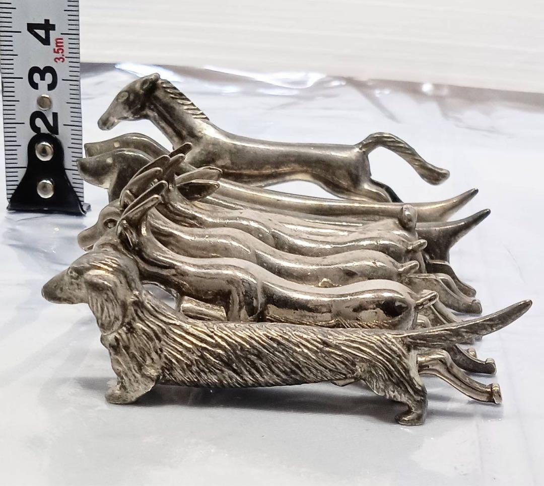 【k】箸置き 馬 犬 兎 カンガルー アンティーク 5点 インテリア 置物