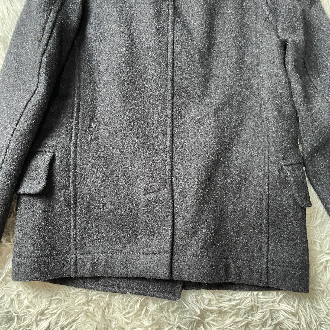 MHL. ウール100% 英国製 Pコート ジャケット ダークグレー レディス1