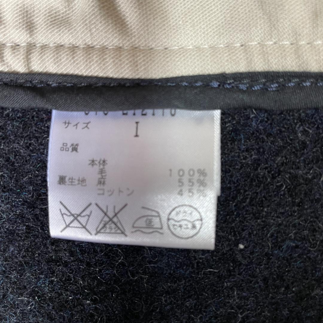 MHL. ウール100% 英国製 Pコート ジャケット ダークグレー レディス1