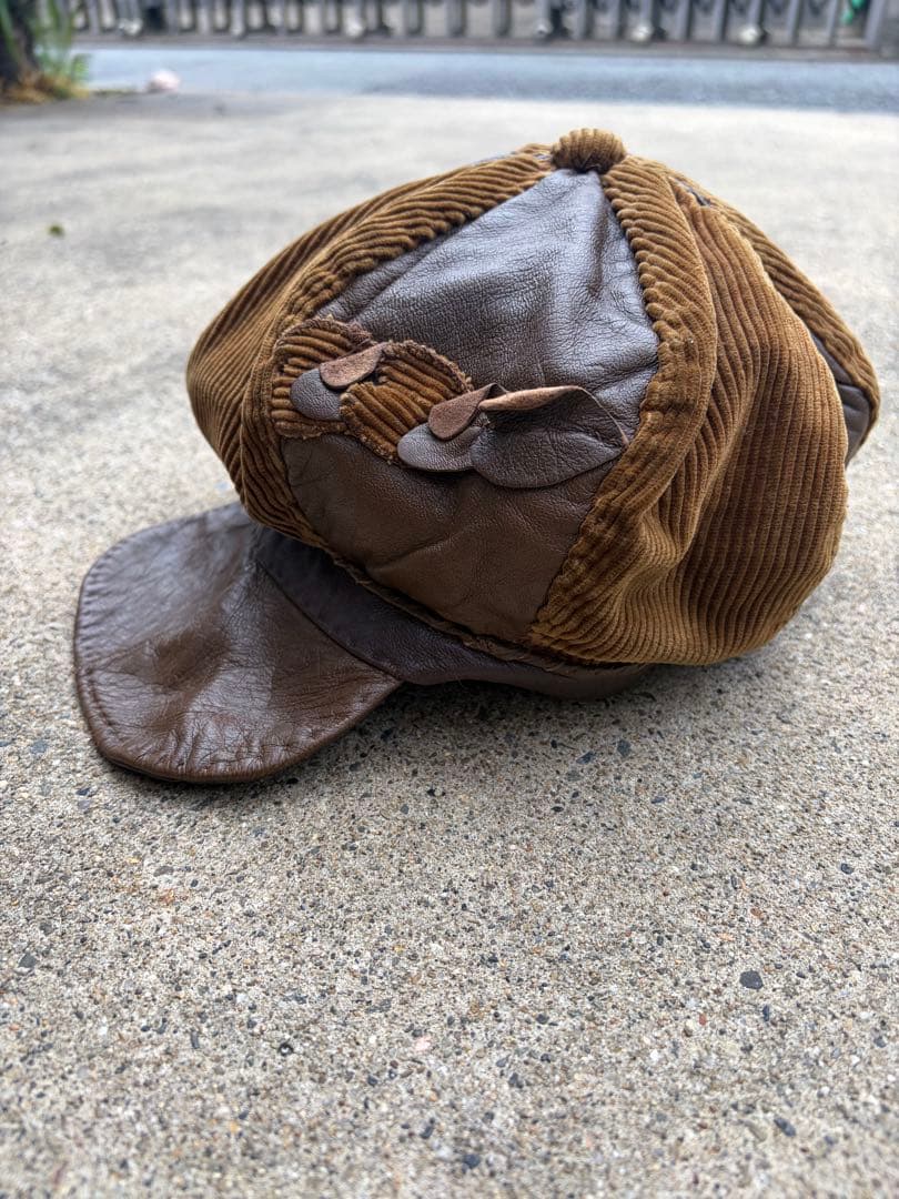 値下げ60s70sパッチワークキャスケットvintage古着ジャンティーク