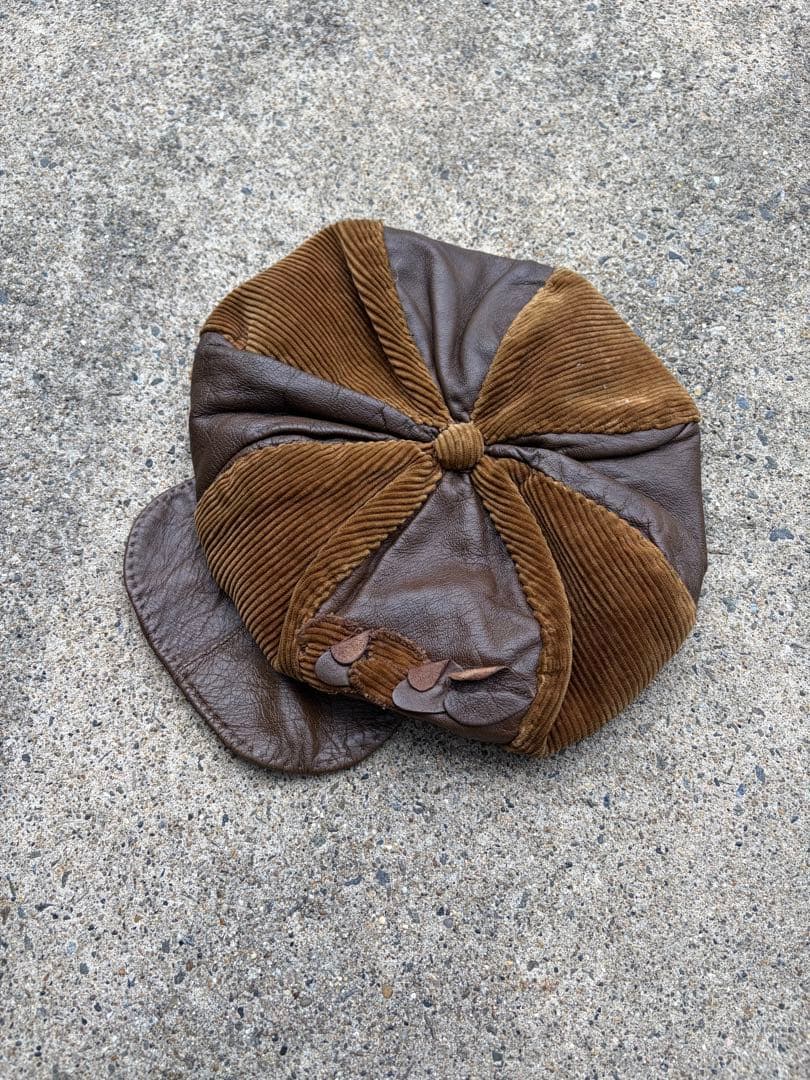 値下げ60s70sパッチワークキャスケットvintage古着ジャンティーク