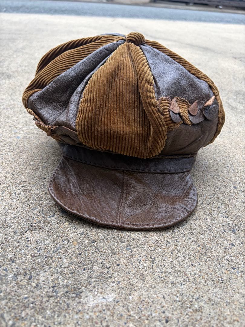 値下げ60s70sパッチワークキャスケットvintage古着ジャンティーク