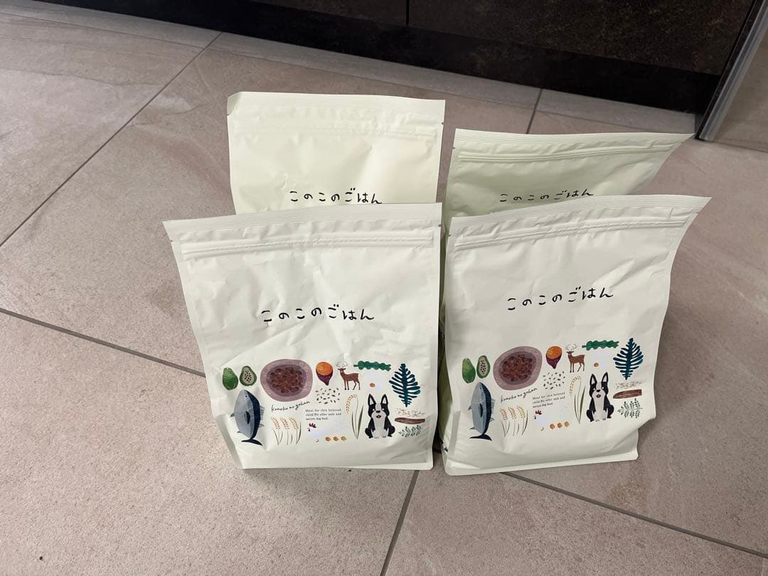 【新品未開封】このこのごはん ドッグフード 1kg × 4袋セット