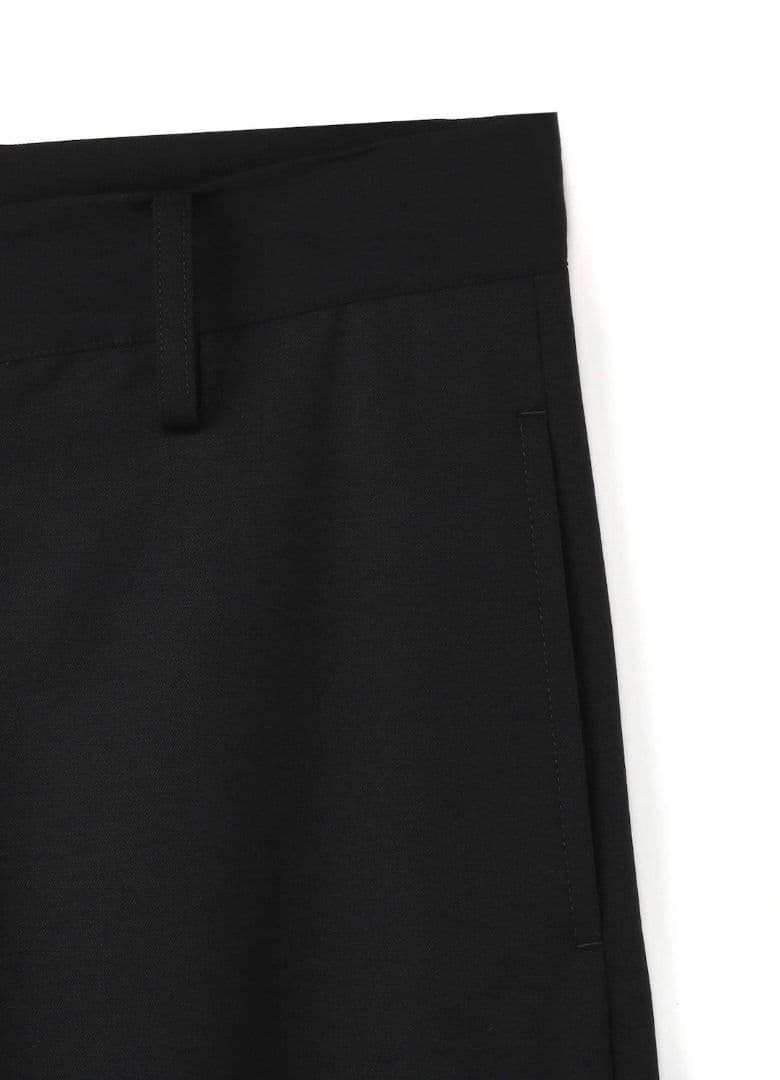 美品 リミフゥ 定番Wギャバサルエルパンツ S ウール ブラック