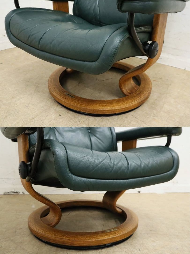 EKORNES エコーネス【プリンス】リクライニングチェア＆オットマン・本革