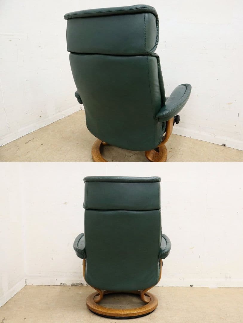 EKORNES エコーネス【プリンス】リクライニングチェア＆オットマン・本革