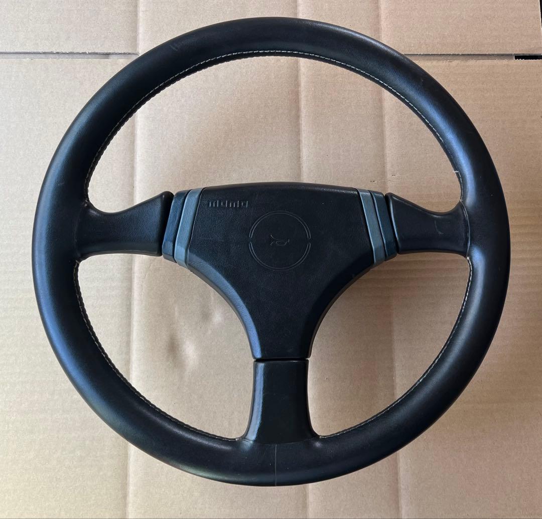 【希少】momoステアリング3スポーク 本革イタリア製(1987年)