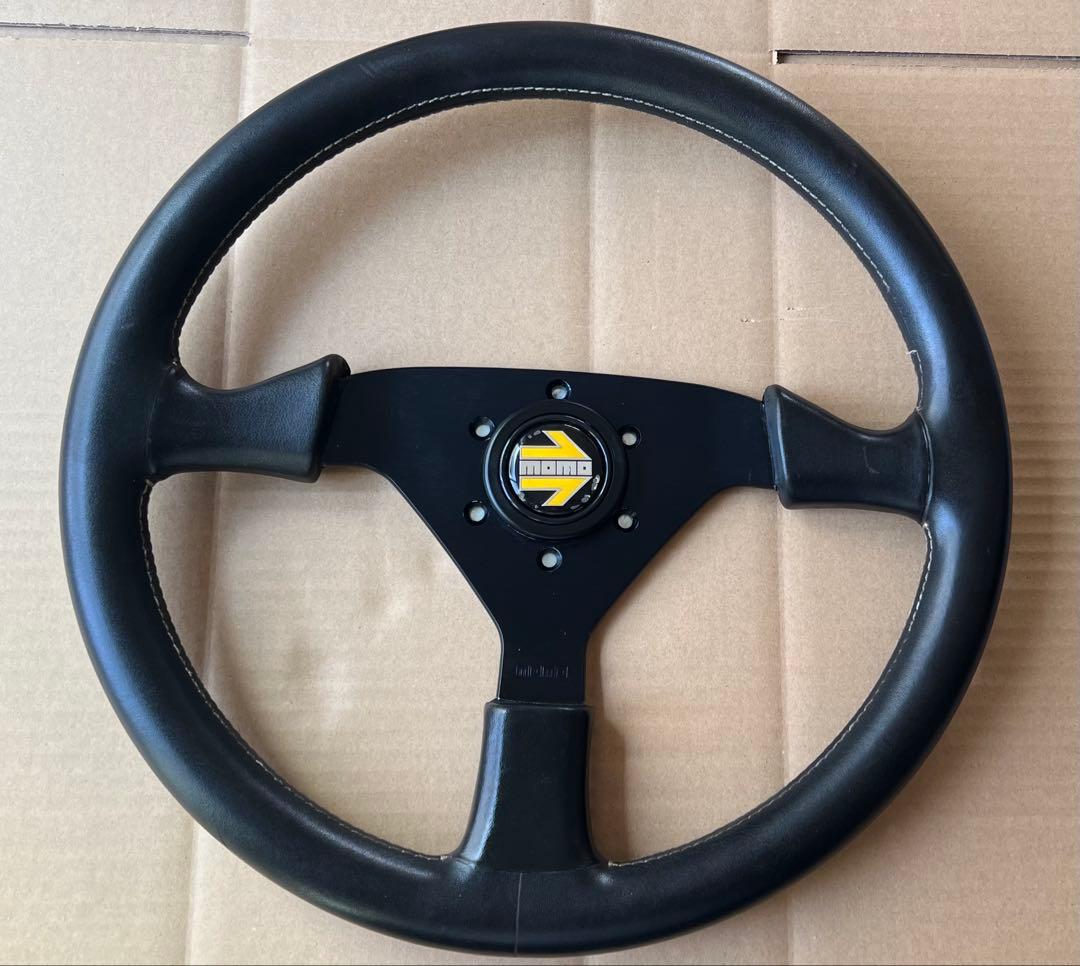 【希少】momoステアリング3スポーク 本革イタリア製(1987年)