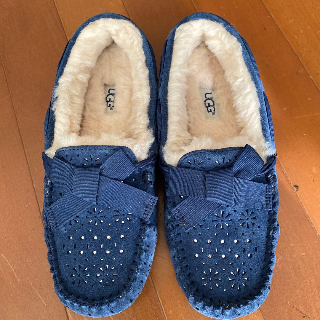 UGG モカシン 24 ネイビー
