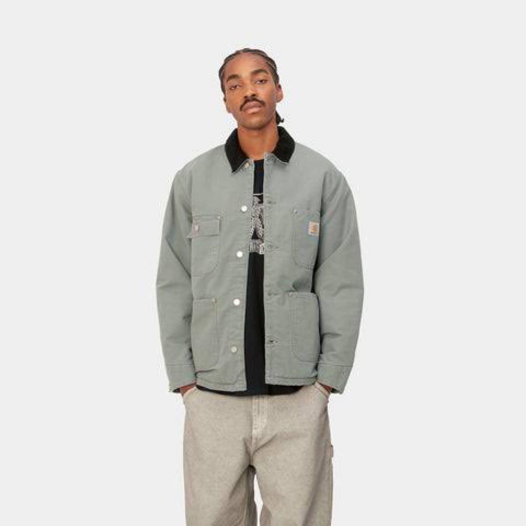 ksk様Carhartt コートジャケット グリーン smoke green S