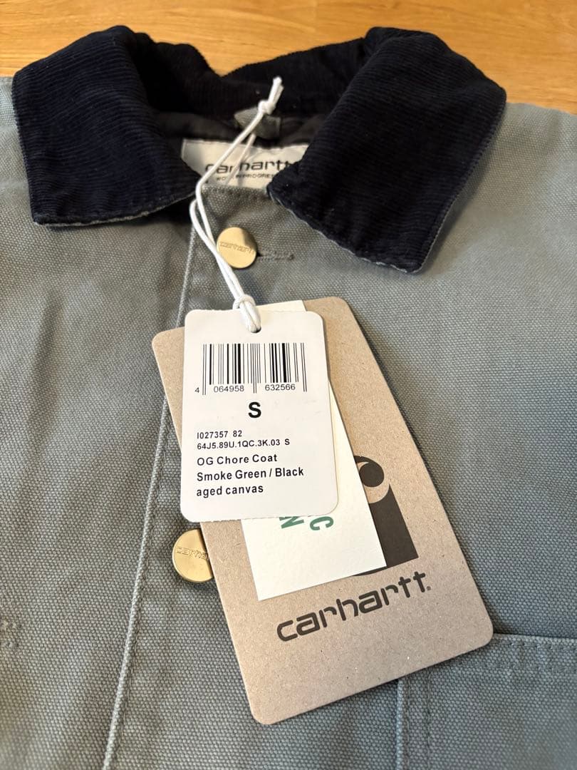 ksk様Carhartt コートジャケット グリーン smoke green S