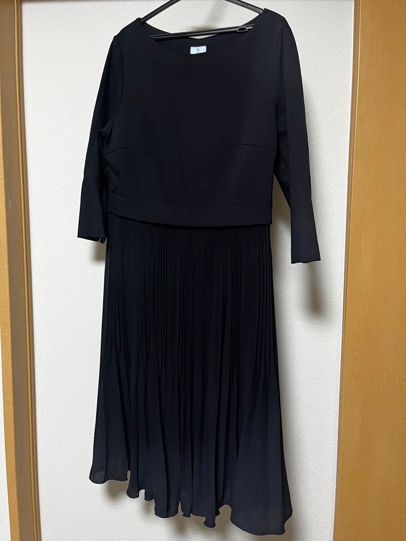 組曲　 【洗える】ジャージコンビプリーツ ワンピース セレモニー