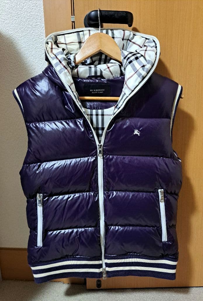 早い者勝ち　美品シャイニーパープル　バーバリーブラックレーベル　クレストブリッジ