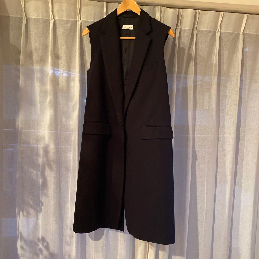 7日まで新春セール DRIES VAN NOTEN ブラック ロングジレ