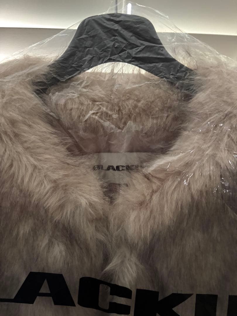 BLACKUP フェイルンミニマルファージャケット　ファーコート　ベージュ　韓国