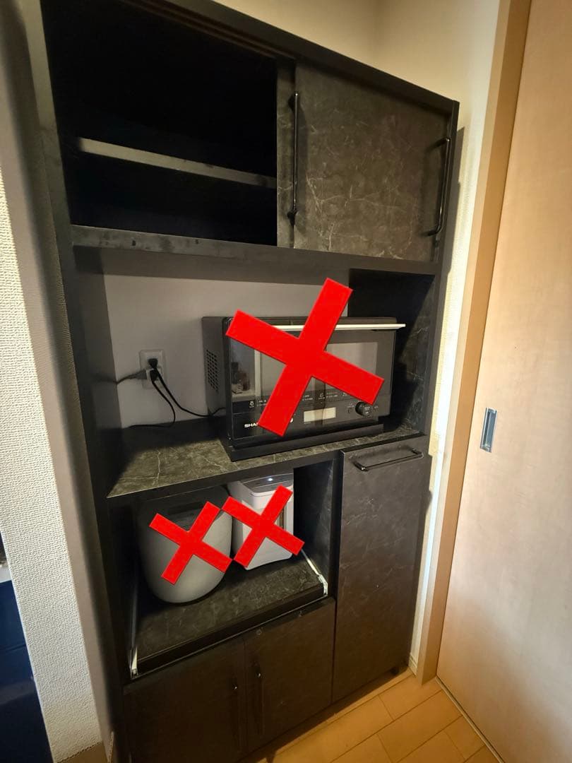 【本日限定出品】食器棚 完成品 レンジ台 キッチンボード