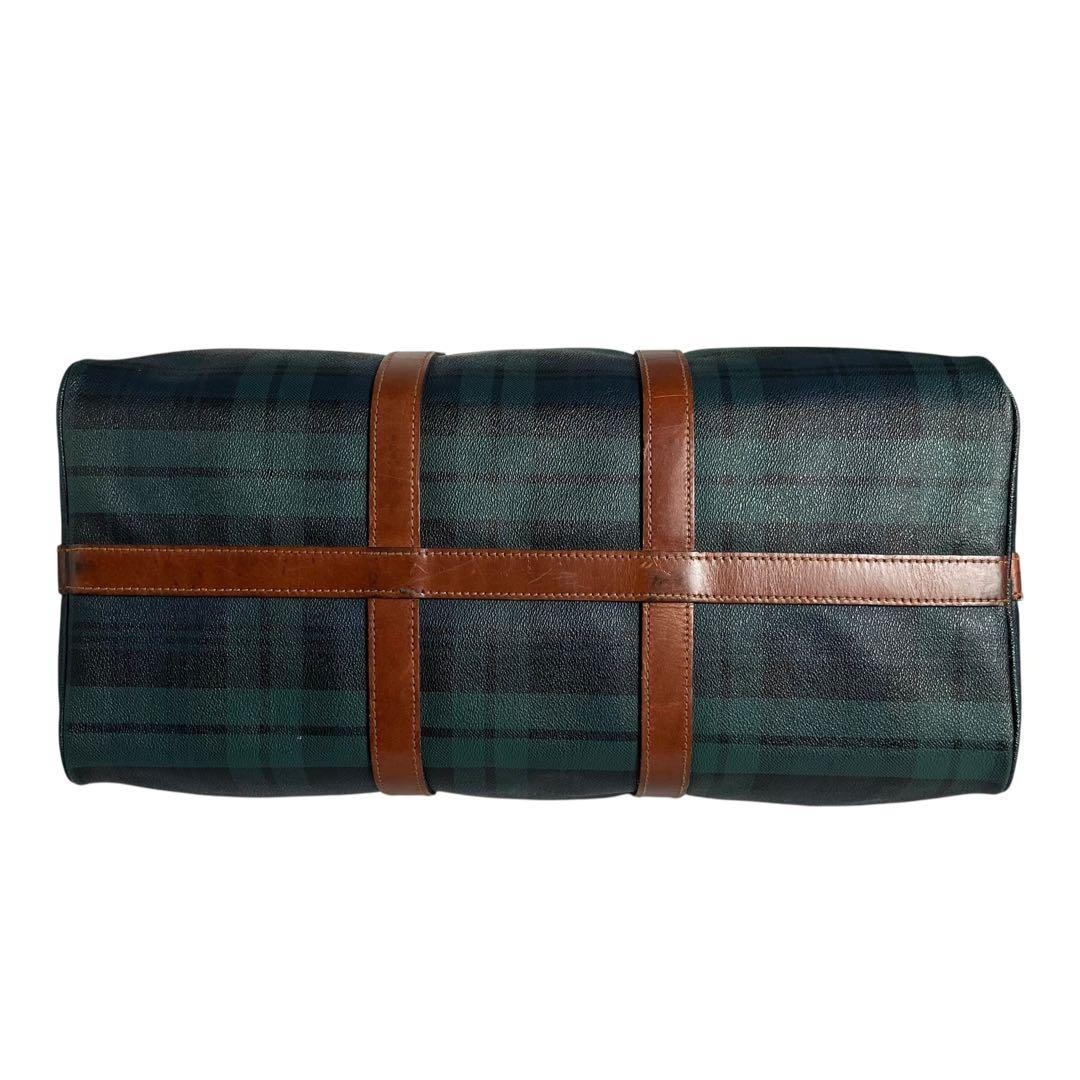 ポロラルフローレン ボストンバッグ チェック柄 PVC レザー 大容量 鞄