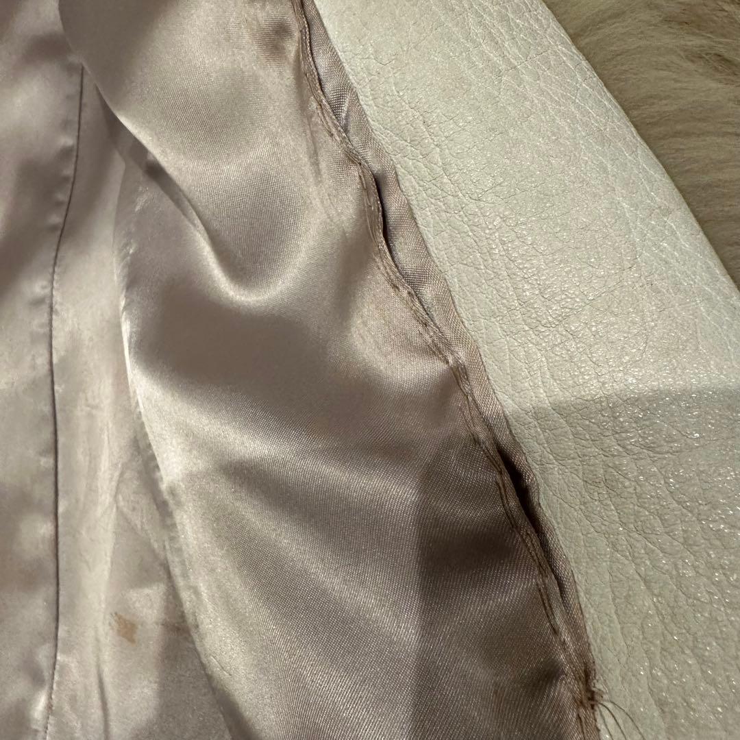 フォックスファー　コート　毛皮　ブルーフォックス　サイズ11 ファーコート