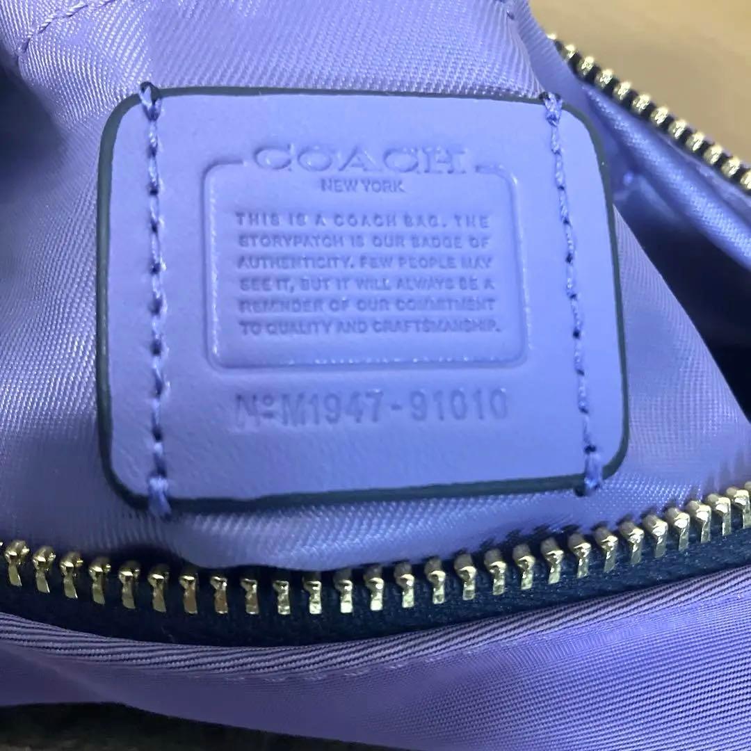 【美品 】COACH コーチ PVC シグネチャー ボディバッグ ウエストバッグ