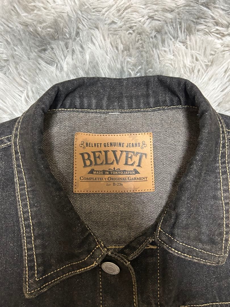 BELVET ブラックデニムジャケット