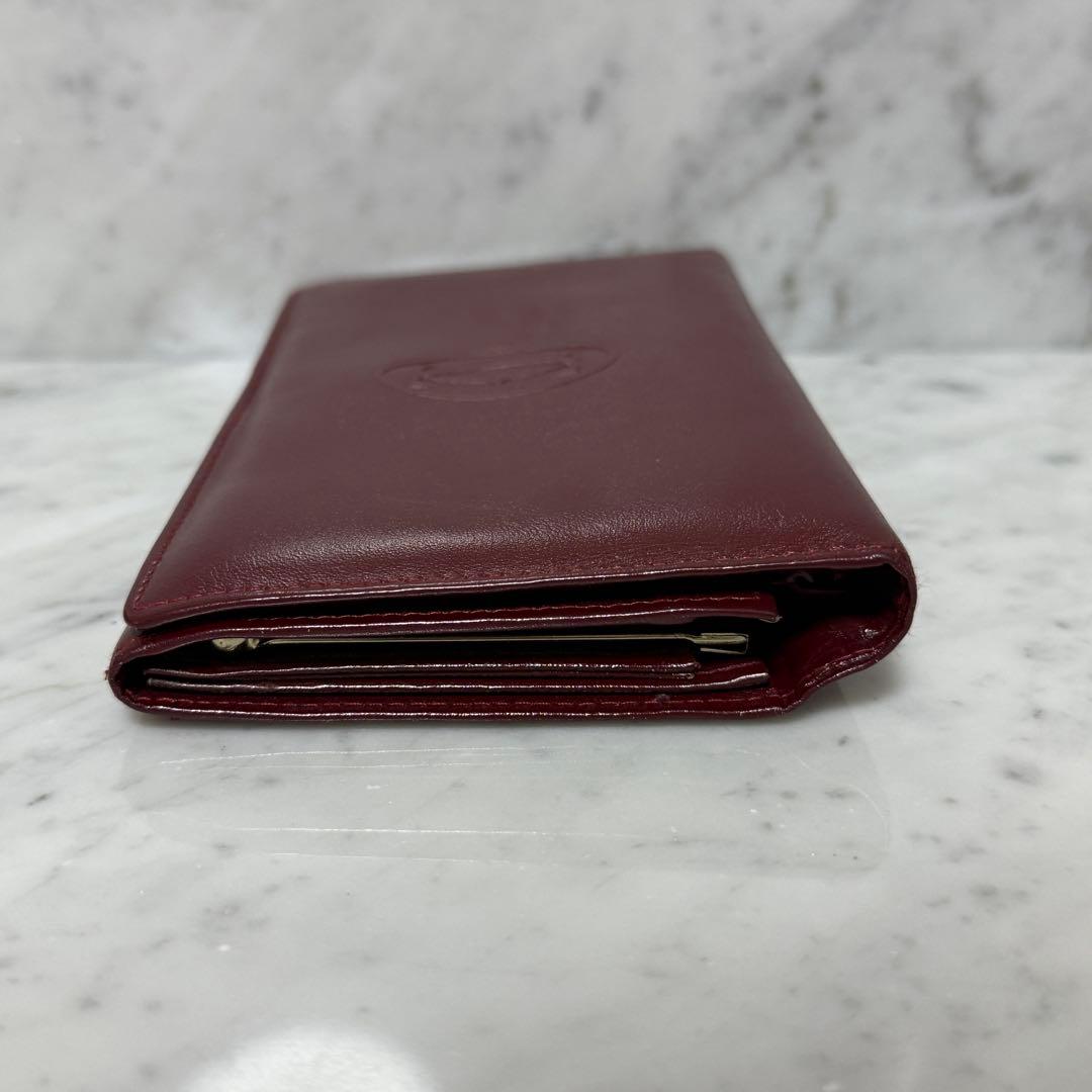 Cartier カルティエ 二つ折り財布 がま口 マストライン 本革 レザー