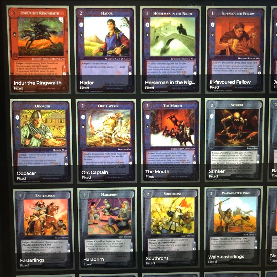 ミドルアース　カード　チャレンジデッキJ ccg コンプ　指輪物語　希少