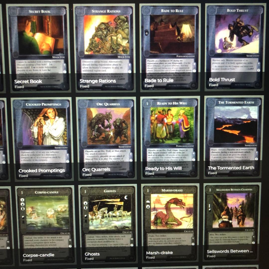 ミドルアース　カード　チャレンジデッキJ ccg コンプ　指輪物語　希少