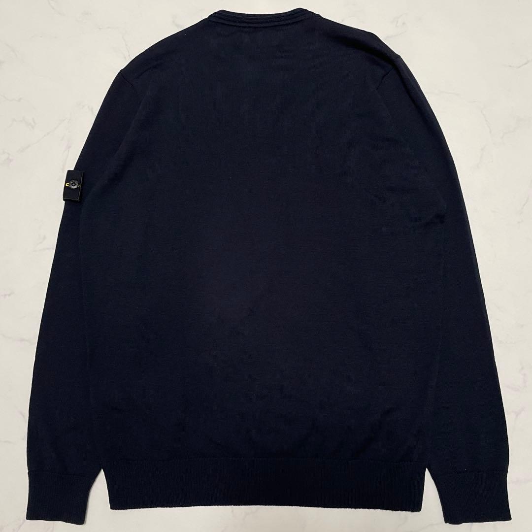 STONE  ウール　クルーネック　セーター　ネイビー　Lサイズ