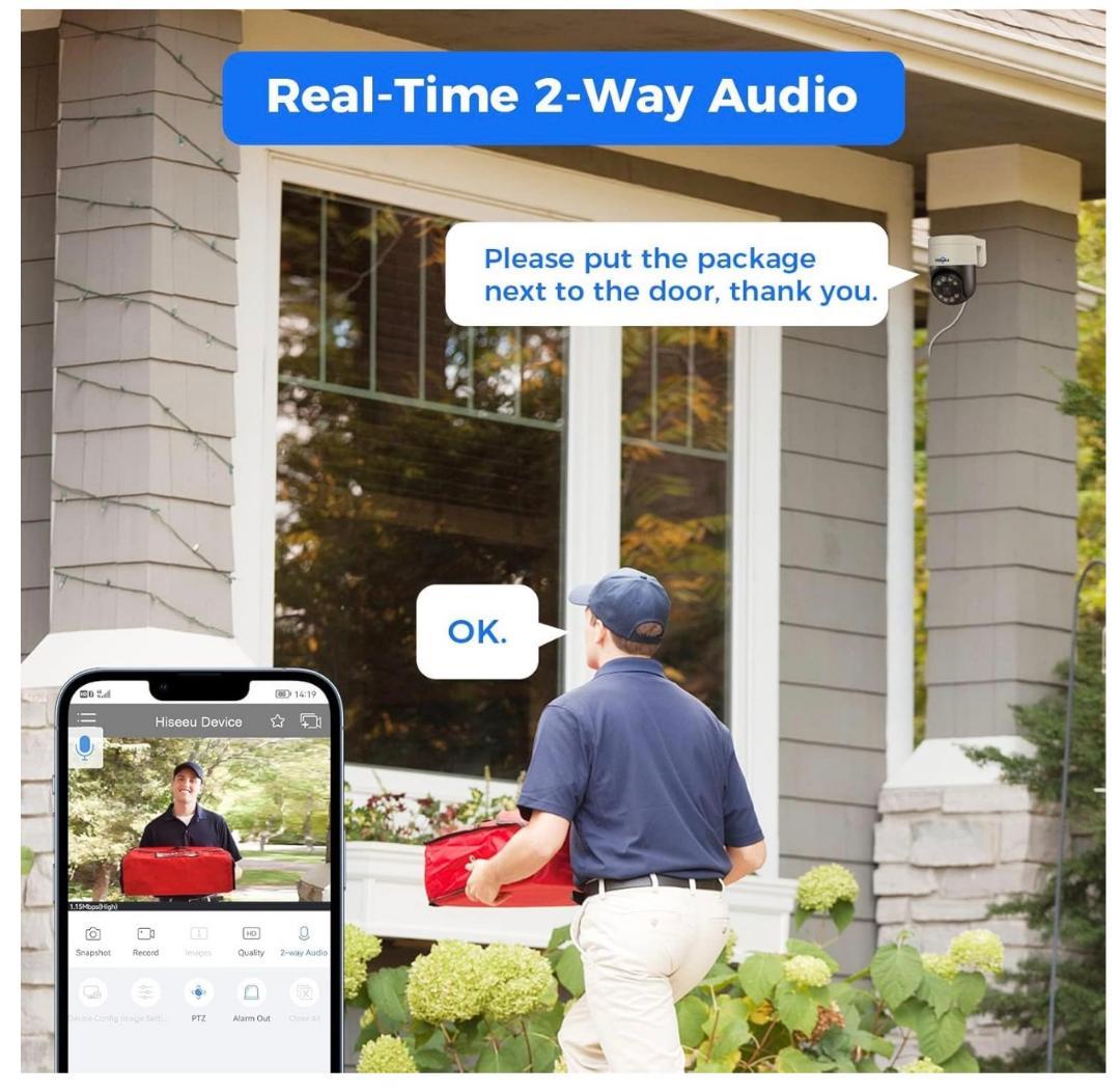 Hiseeu HD985-P 5MP PoE 防犯カメラ オートトラッキング