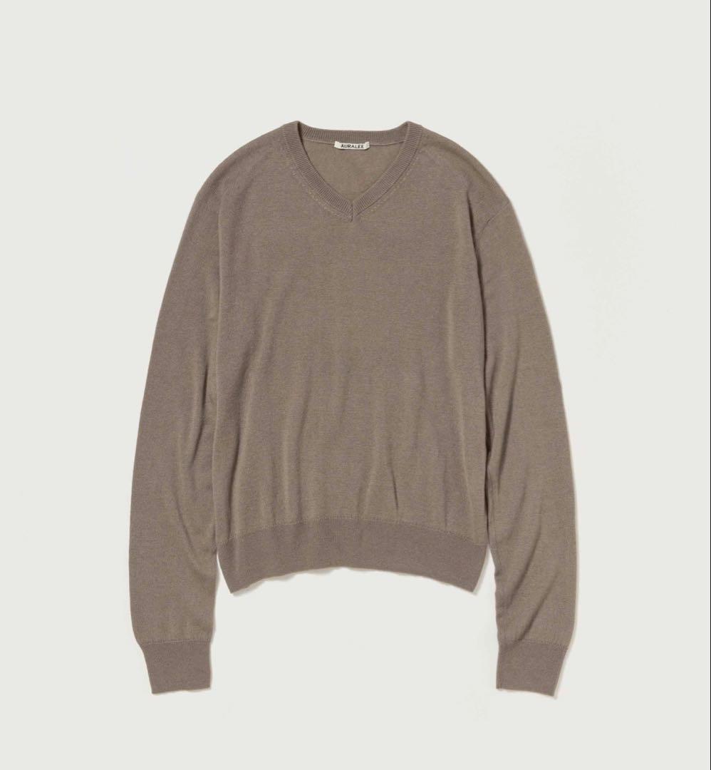 定価以下SUPER FINE CASHMERE SILK KNIT V-NECK