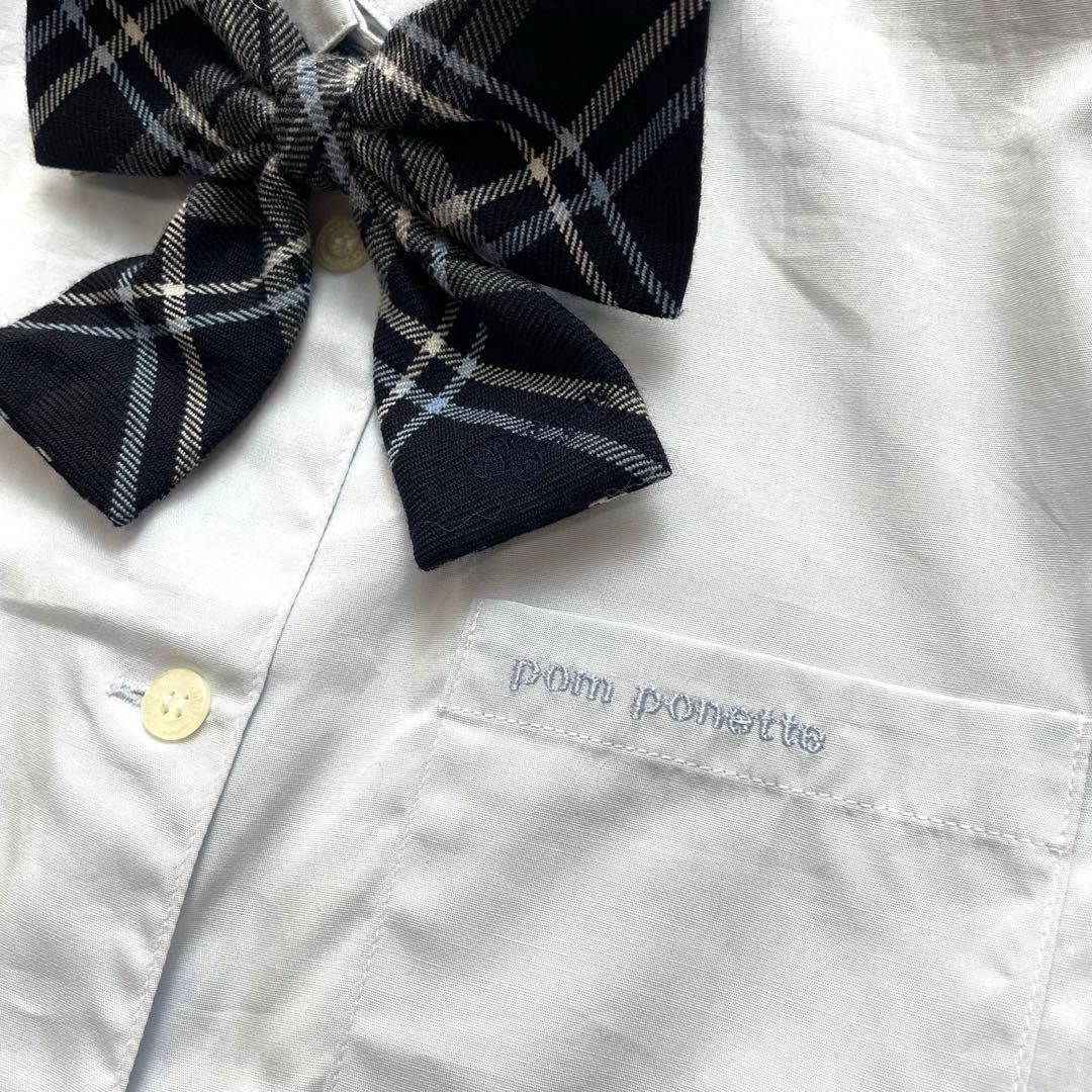 清楚✨ポンポネット フォーマル セット 160 制服 お受験 卒業式 水色