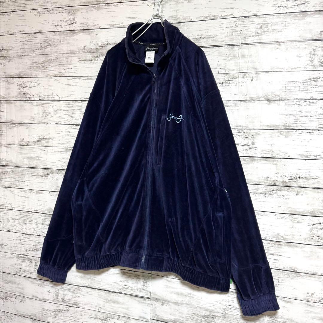 ショーンジョン　ベロア　トラックジャケット　ネイビー　XXXLサイズ