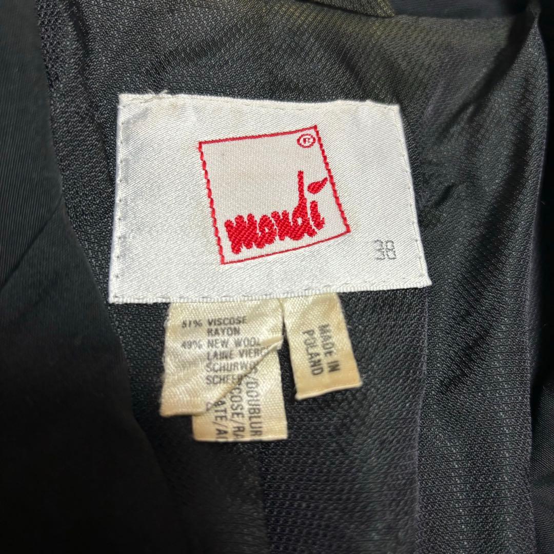 US vintage ハート　パッチ　テーラードジャケット　ポーランド製　古着