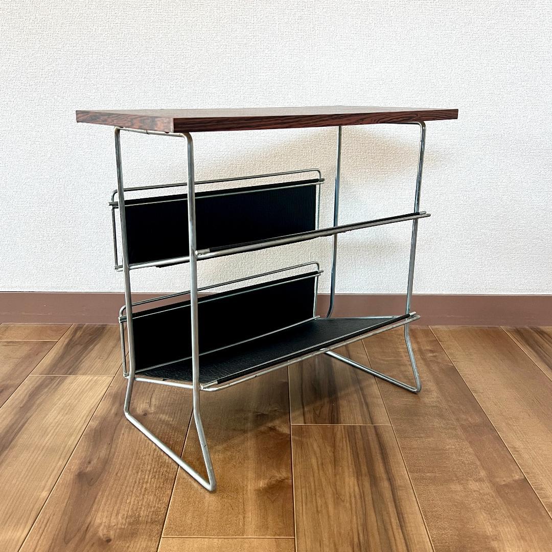 サイドテーブル 60年代 デンマーク製 ミッドセンチュリー マガジンラック