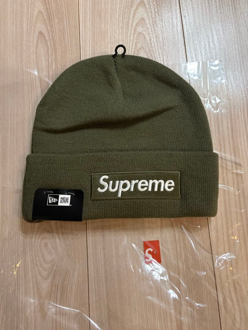 帽子 Supreme x New Era Box Logo Beanie Olive