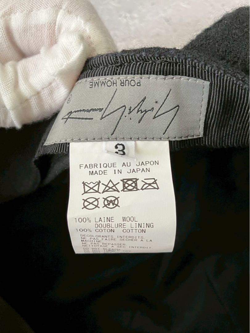 羊　ヨウジヤマモトプールオム 　クラシックウールキャスケット　キャップ