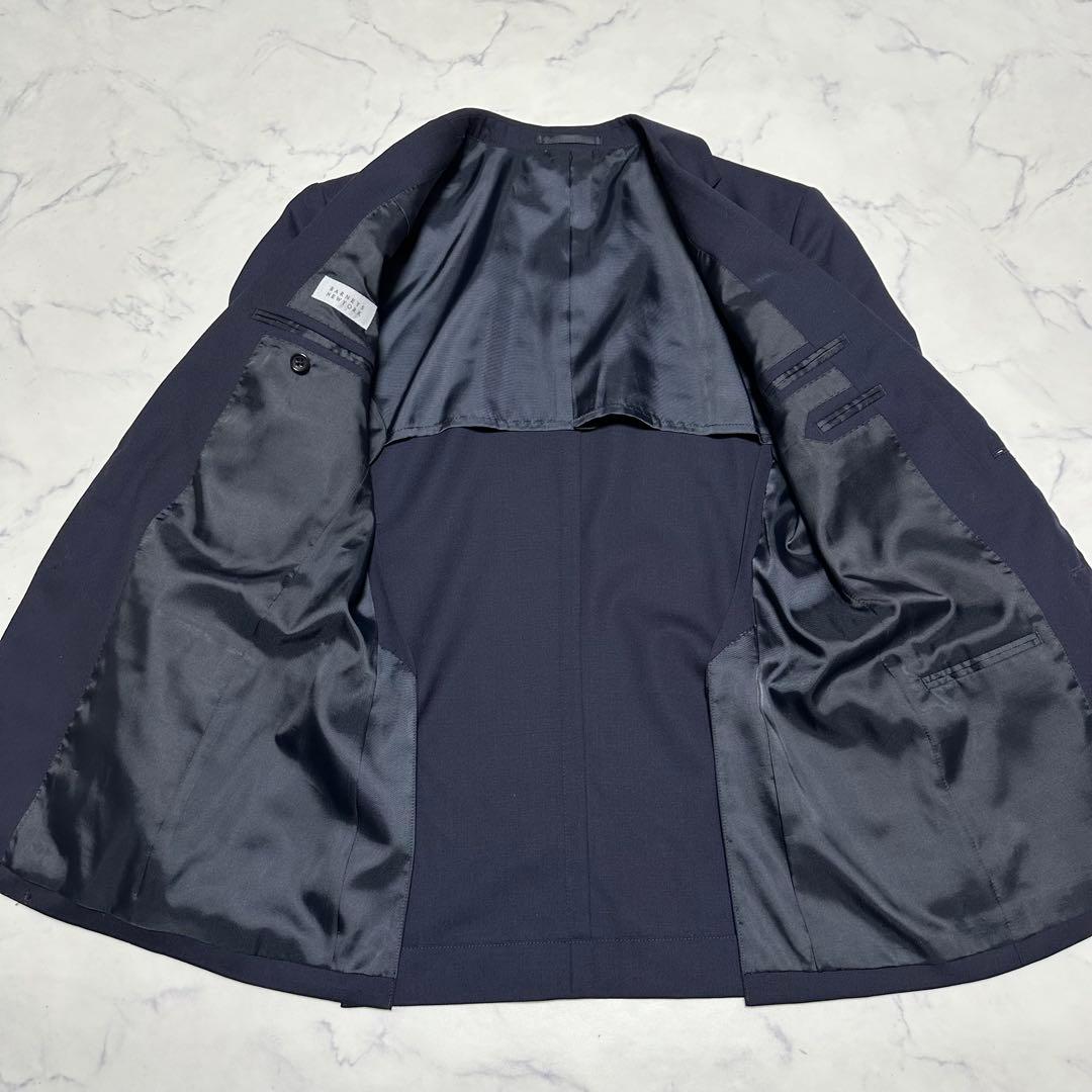 未使用級美品　バーニーズニューヨーク　ネイビースーツ　紺　ウール100% 46
